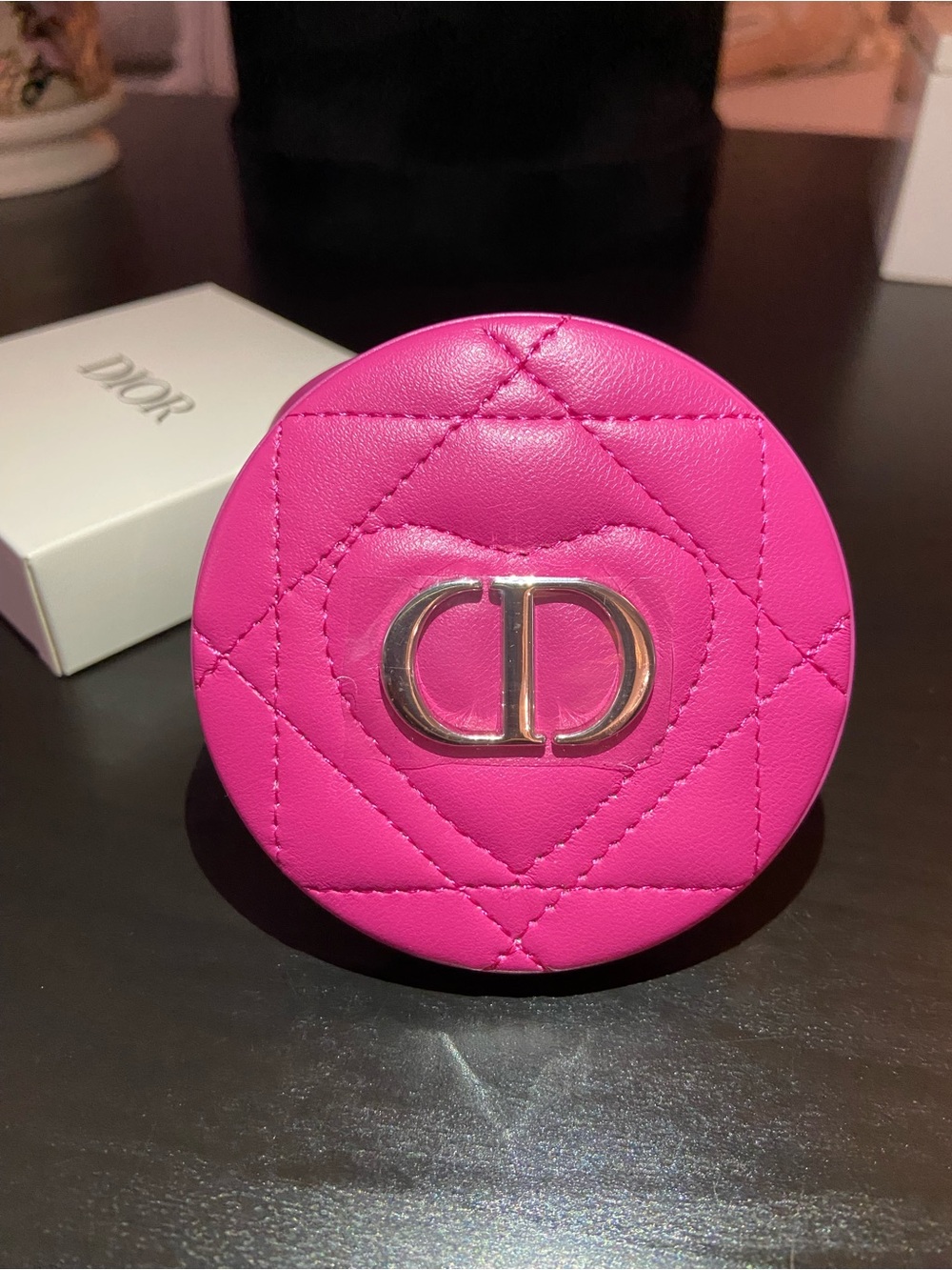 DIOR Beauty Hot Pink Quilted Compact Mirror NEW!